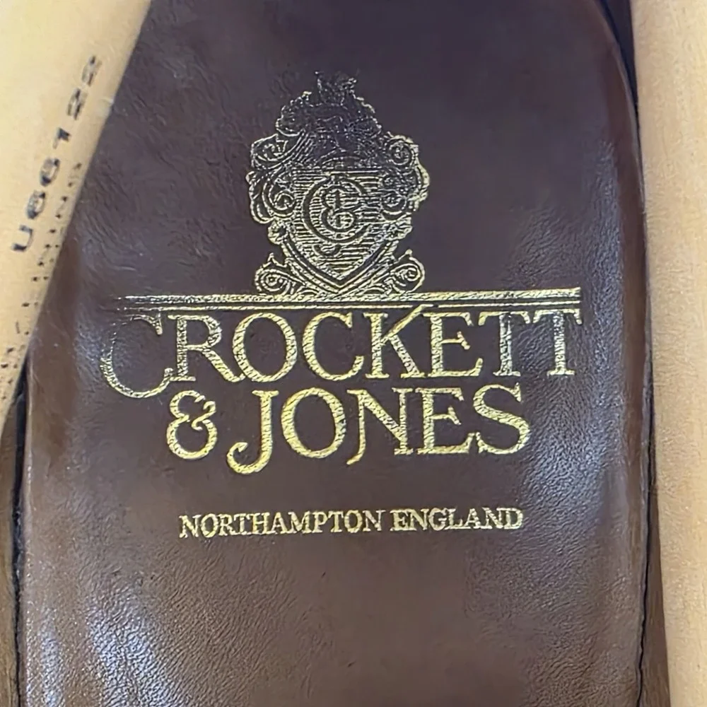 Crockett & Jones Chertsey Chukka Boots Mens Size EU 7.5‎ E US 8.5 Brown Suede